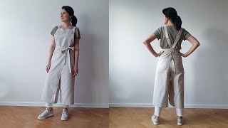 Pottery cross back pants apron sewing tutorialJOYCE apron sewing sewingtutorial sewingpatterns [upl. by Yasmine]