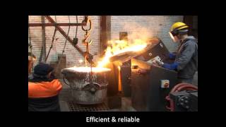 Induction furnace at James W Shenton in the UK HDwmv [upl. by Adnohser]