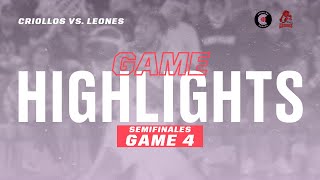 2024 SEMIFINALES BSN GAME 4 Criollos de Caguas vs Leones de Ponce Highlights 07082024 [upl. by Ainosal539]