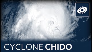 Powerful Cyclone Chido passing Madagascar [upl. by Lefton]