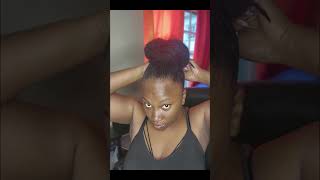 Messy bun on 4c Natural Hair hairstyle naturalhair [upl. by Sutphin]