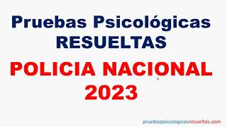 Test de Personalidad  Pruebas psicologicas resueltas policia 2023 [upl. by Annerahs]