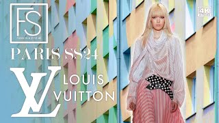 LOUIS VUITTON French Luxury Fashion SS24 Paris Fashion Week 4K feat Rianne Van RompaeyMona Tougaard [upl. by Odilia209]