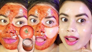 Get Light and Glowing Skin with Tomato Mask And get rid of dark spots on your face with Tomato Scrub [upl. by Papageno]