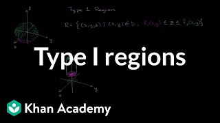 Type I regions in three dimensions  Divergence theorem  Multivariable Calculus  Khan Academy [upl. by Damle33]