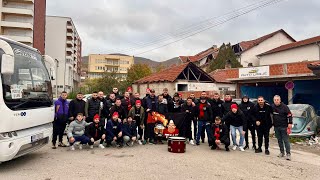 Nga Presheva në Shqipëri quot TIFOZAT KUQ e Ziquot ndeshja Shqipëri  Çeki [upl. by Elamrej537]