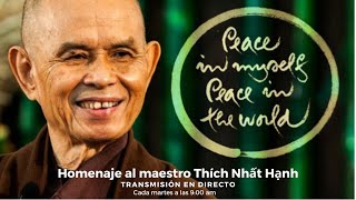 Homenaje al maestro Thich Nhat Hanh Thay Meditación guiada meditación caminando y lectura [upl. by Bolanger]