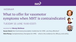 What to offer for vasomotor symptoms when MHT is contraindicated [upl. by Natye326]