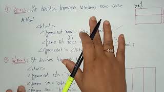 frames in html  Web Technology  Lec10  Bhanu Priya [upl. by Cataldo]