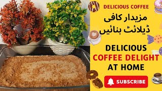 Coffee delight  Coffee dessert with cake rusk  like food cooking recipe mustwatch [upl. by Oek]