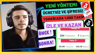 1 Dakikada 1000 Tiktok Takipçi  Tiktok Takipçi Hilesi [upl. by Nolur]