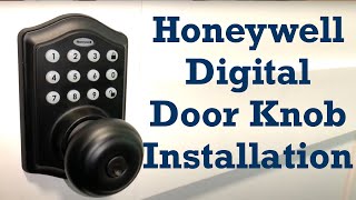 DIY Honeywell Digital Door Knob wElectronic Keypad Installation Tutorial Honeywell Digital Knob [upl. by Aeiram709]