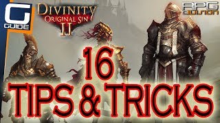 DIVINITY ORIGINAL SIN 2  16 Essential Tips for Beginners [upl. by Kaia459]