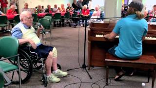 100th Birthday Party for my grandpa singing dancing piano [upl. by Gnos]