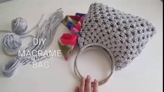 DIY MACRAME BAG Part 12 macromecanta macramebag diy canta [upl. by Dragon]