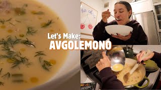 COOKING WITH KRISTEN  Avgolemono soup [upl. by Sualokin274]