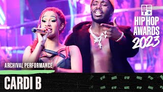 Cardi B Get Up 10 amp Then Drops Down Low To Perform Backin It Up  Hip Hop Awards 23 [upl. by Hoj553]