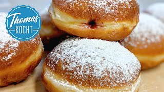 Berliner selber machen  Pfannkuchen Krapfen Kreppel  Thomas kocht [upl. by Harwell]