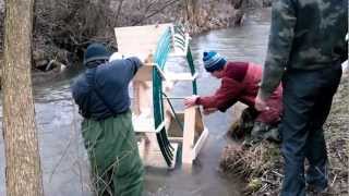 Prototype of spiral water pump based on waterwheel [upl. by Palecek]