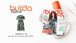 Nähanleitung Nähen mit burda – TShirt Kleid 4A  burda easy 223 5829 [upl. by Jewell77]