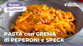 PASTA con CREMA di PEPERONI e SPECK Un primo piatto cremoso e super gustoso 😍🤤😋 [upl. by Harlin]