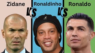 Ronaldo vs Ronaldinho vs Zidane Unmatched Skills amp Rivalries Explored [upl. by Graham]