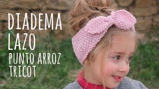 Tutorial Diadema Niña Fácil y Rápida  Dos agujas o Tricot  Lanas y Ovillos [upl. by Litsyrk654]