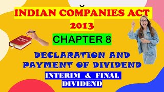 Chapter 8 Declaration and payment of dividend  Explanation of Interim amp Final  In Tamil [upl. by Elvie]