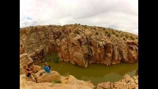 HIGHLINING Clear Creek Winslow AZ and a ROPE SWING [upl. by Darrill]