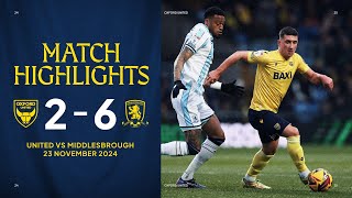 Oxford United Face Middlesbrough At Home  Championship Highlights [upl. by Winston439]