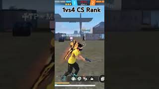 1vs4 CS Rank grand master players free fire shot video viral freefire [upl. by Aivitnahs]