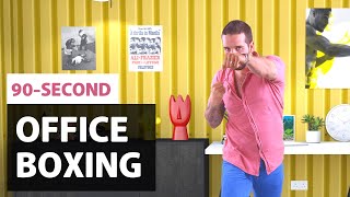 Office Boxing  90second routine  Workday exercise for energy [upl. by Stoeber]