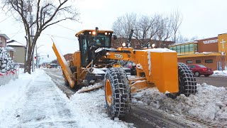 Montreal First Snow Removal of the Season  Winter 20232024 [upl. by Arral]