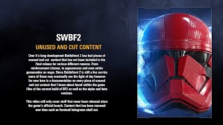 SWBF2 Unused amp Cut Content Part 1  Gameplay [upl. by Annayram]