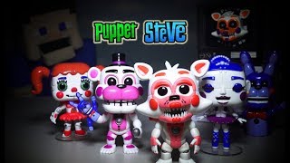 Five Nights at Freddy’s FNAF Funko Sister Location Pop Figures Set Unboxing Lolbit Bon Bon NYCC [upl. by Nollad]