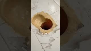 toilet installation construction shorts adfvlog plumbing [upl. by Ateloj]