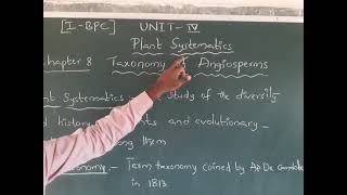 Plant Systematics  Taxonomy of Angiosperms [upl. by Eicyaj695]