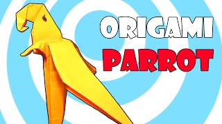 Origami Macaw Parrot Instructions [upl. by Denni]