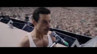 Bohemian Rhapsody  Bohemian Rhapsody at Live Aid Scene Rami Malek Freddie Mercury [upl. by Enixam]