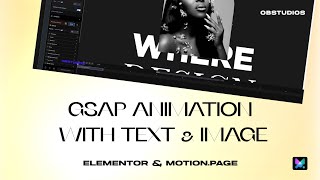 Create Image Behind Text GSAP Scroll Animation with Motion Page amp Elementor [upl. by Atteynot]