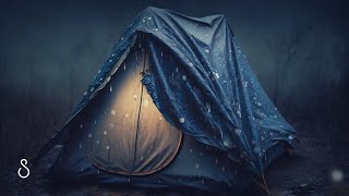 Rain Drops On Tent  Black Screen  Rain ASMR Sounds For Sleep Study Meditation [upl. by Bond802]