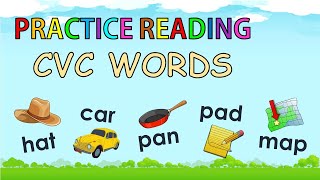 CVC WORDS  LETTER A Aa  READING CVC WORDS ENGLISH  BLENDING SOUNDS [upl. by Sucramaj]