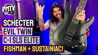 Schecter EVIL TWIN C1 SLS Elite  A Sleek Modern Metal Guitar With Crazy Specs [upl. by Kassia212]