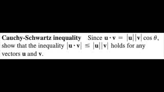 Proving the CauchySchwartz Inequality with Dot Product [upl. by Bihas]