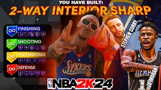 94 DUNK  94 3PT  92 BALL HANDLE SHARP SLASHER BUILD CAN DO EVERYTHING BEST GUARD BUILD IN NBA2K24 [upl. by Clementina]