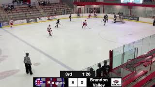 Brookings Rangers Boys Varsity vs Brandon Valley Ice Cats 21124 [upl. by Packton497]