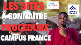 CAMPUS FRANCE 20252026🇲🇫✈️ Les sites à connaître pour réussir la procédure études en France [upl. by Hniht]