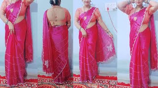 Trending Gimmy Choo Saree Draping Parfectly Easy And Simple party wear style saree draping tutorial [upl. by Capone]