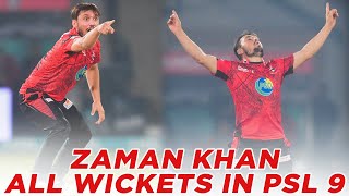 PSL 9  📽️ Every Zaman Khans Wickets in HBL PSL 2024  HBL PSL 9  M2A1A [upl. by Hackney]