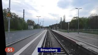 SBahn Berlin 2023 Linie S5  Führerstandsmitfahrt [upl. by Ahsimit]